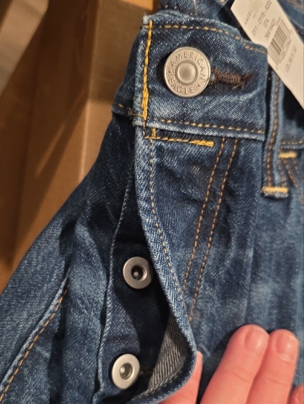 American Eagle Outfitters Dark Blue Jeans - Picture 6 of 6
